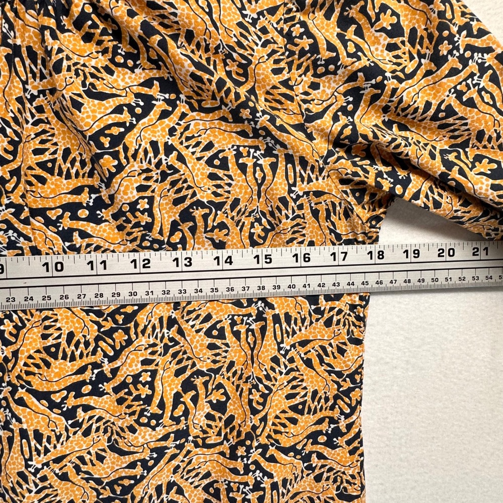 J.Crew Drake's London Top Womens 4 Giraffe Print Bell Sleeve Keyhole Popover - Picture 6 of 10